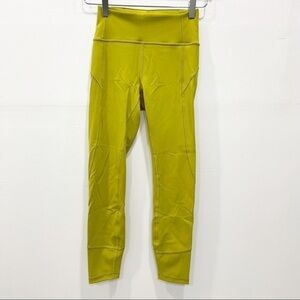 Lululemon In Movement Tight 25” Everlux Golden Lime Size 4 Legging Yoga Train